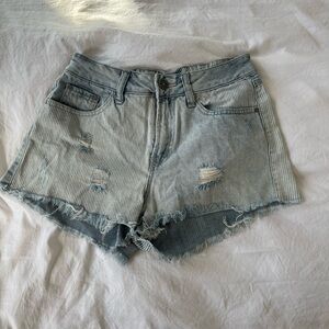 Light Wash Distressed Women's Denim Shorts